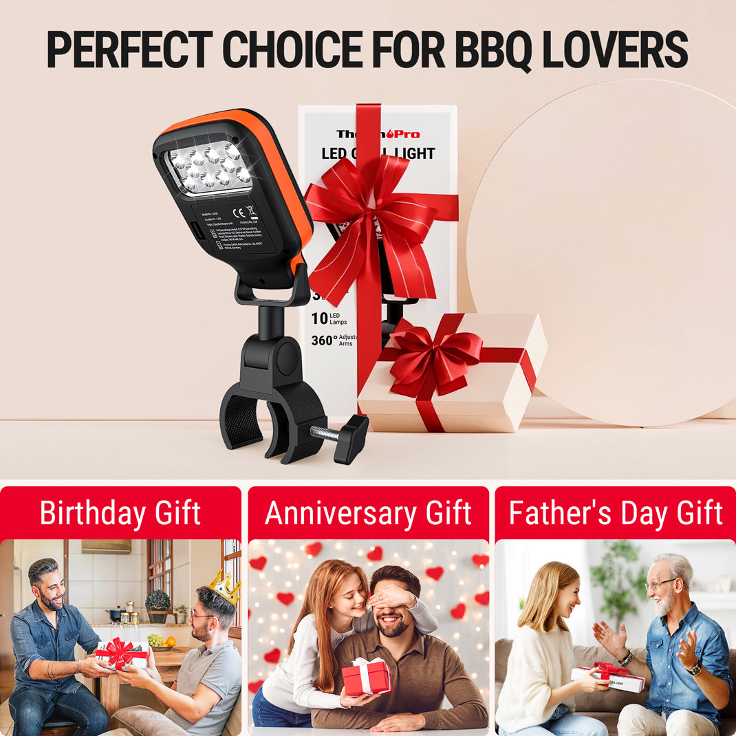 ThermoPro A100 10-LED Adjustable-Clamp BBQ Grill Light