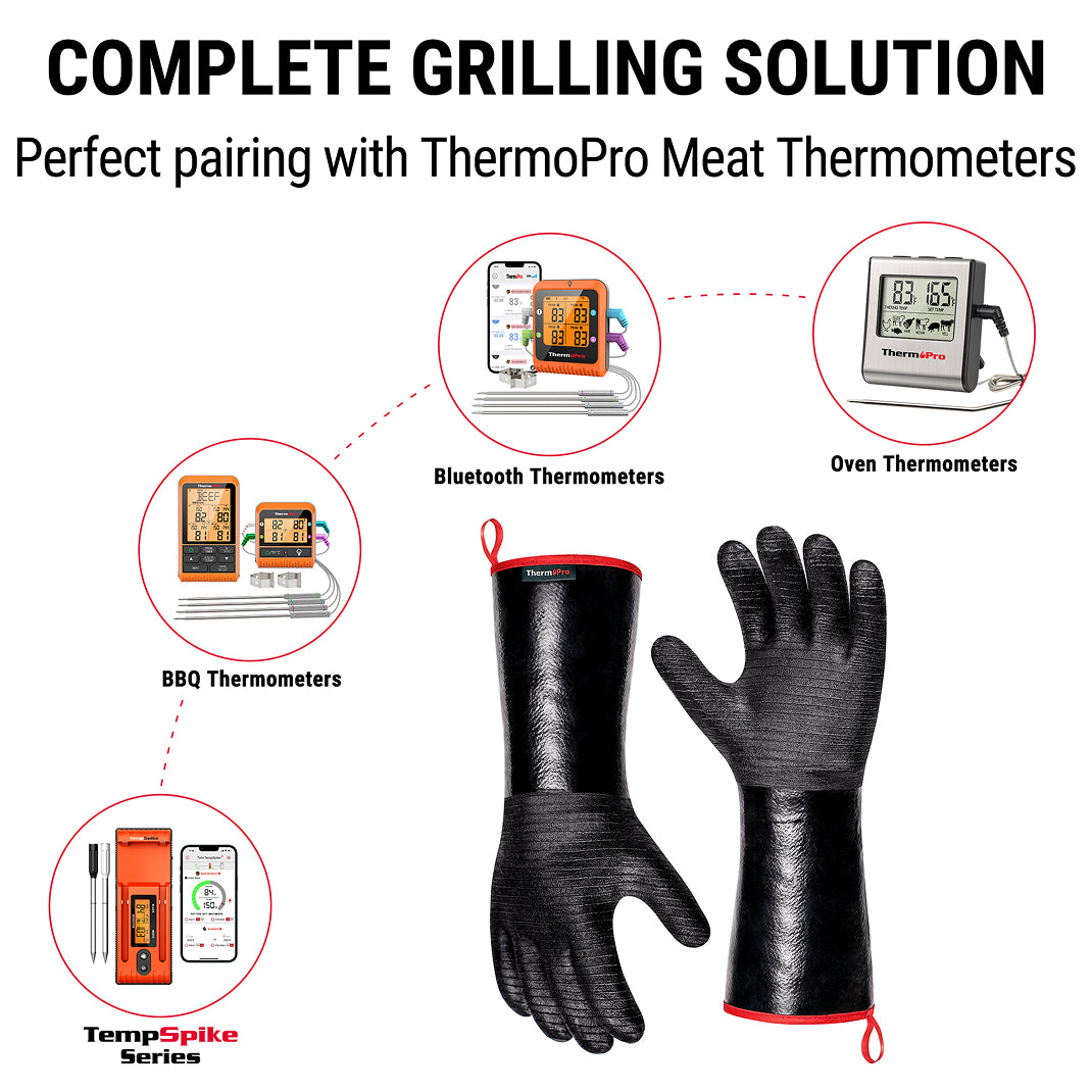 ThermoPro TP100 Heat Resistant & Waterproof BBQ Gloves