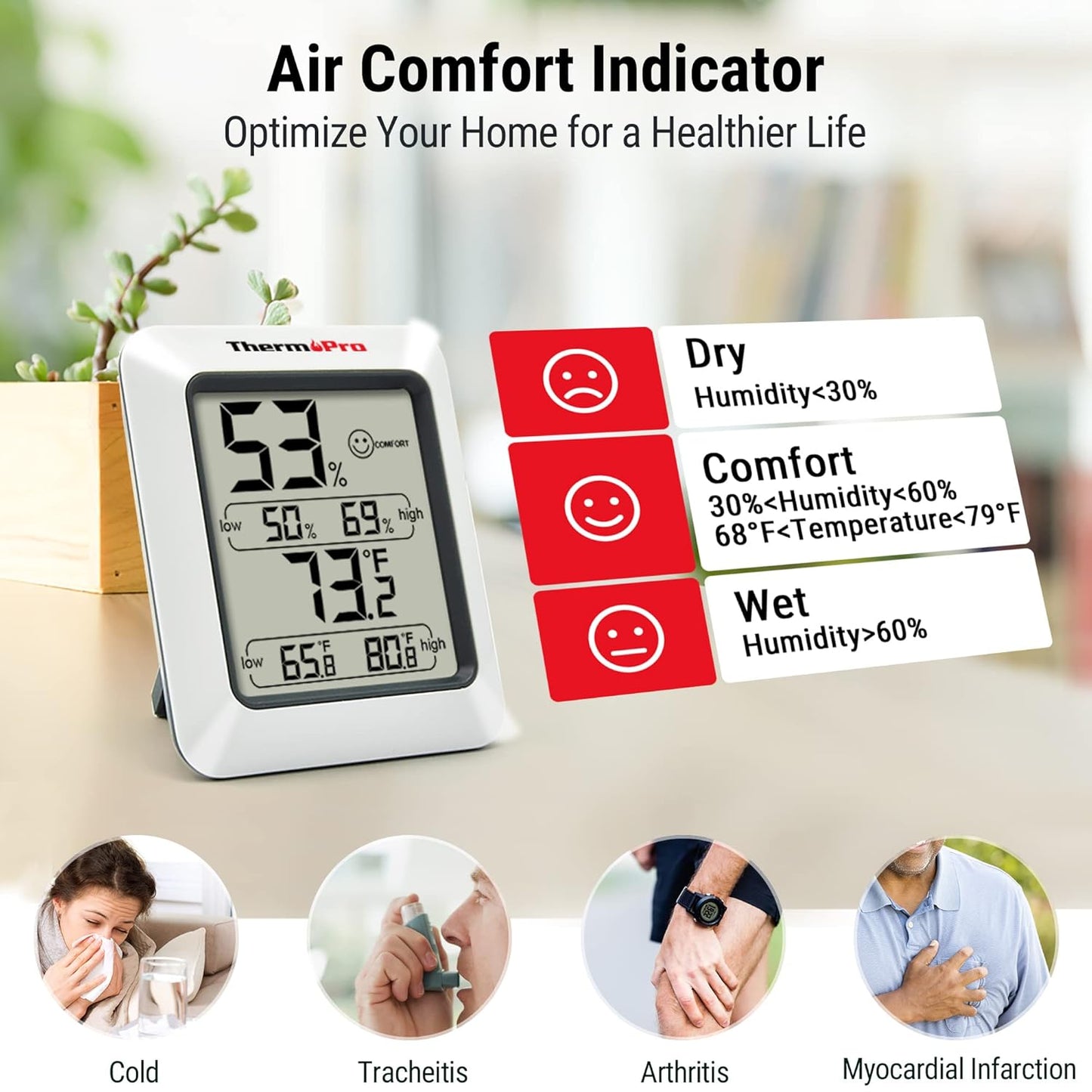 ThermoPro Digital Indoor Thermometer TP50