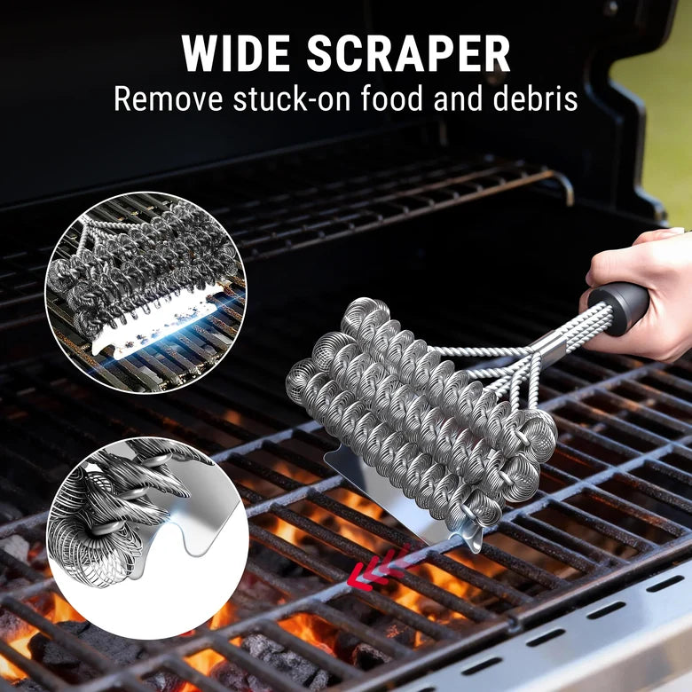 TempPro AGT300 Bristle-Free BBQ Grill Cleaning Brush