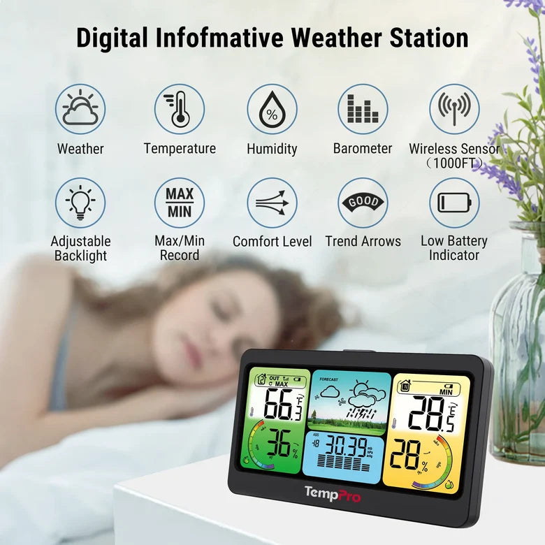 TempPro TP280B Wireless Weather Station