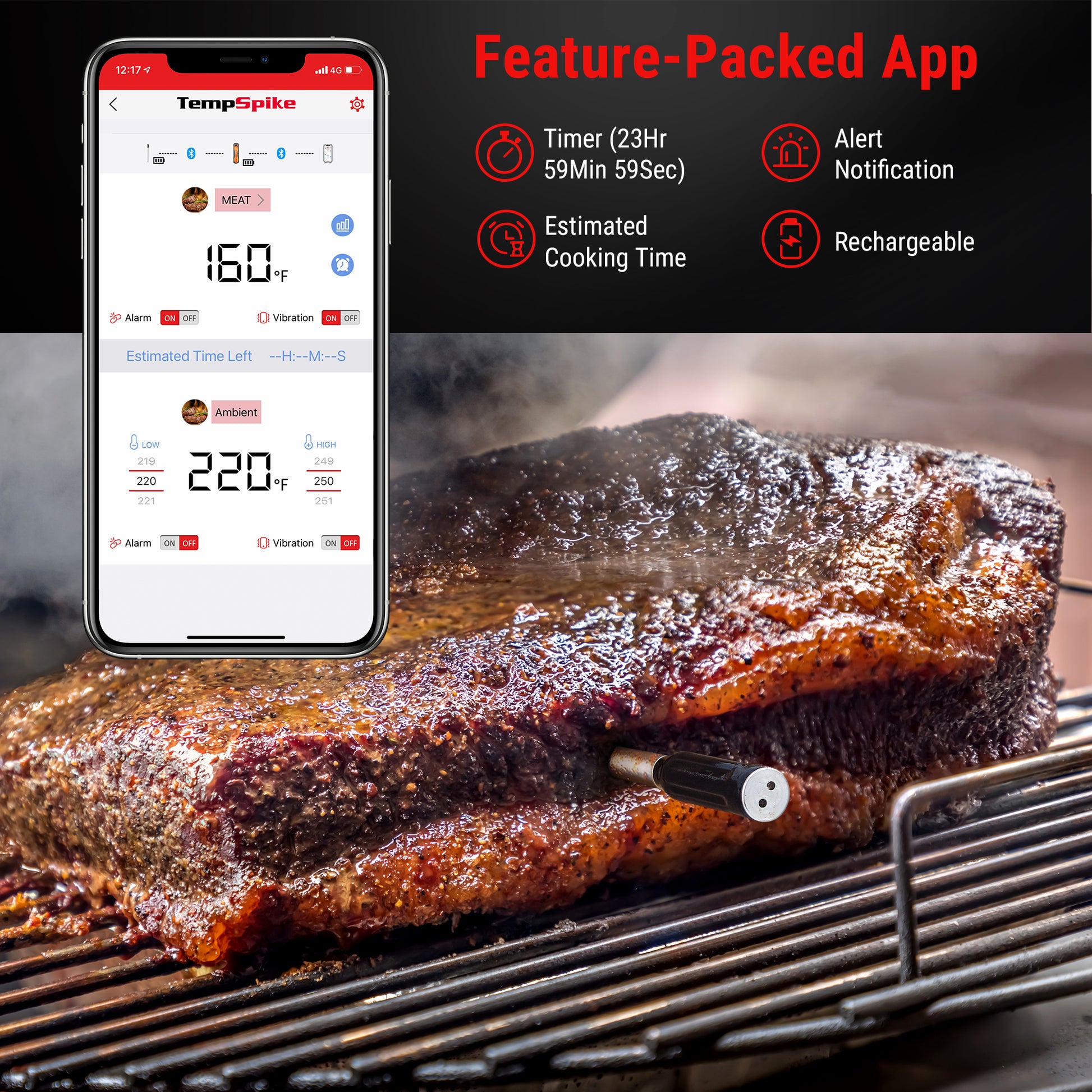 ThermoPro TempSpike Bluetooth Premium Truly Wireless Meat